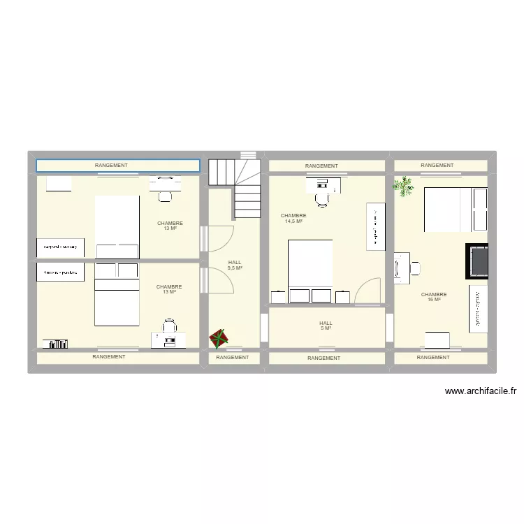 2&egrave;me ETAGE CHASTRE. Plan de 