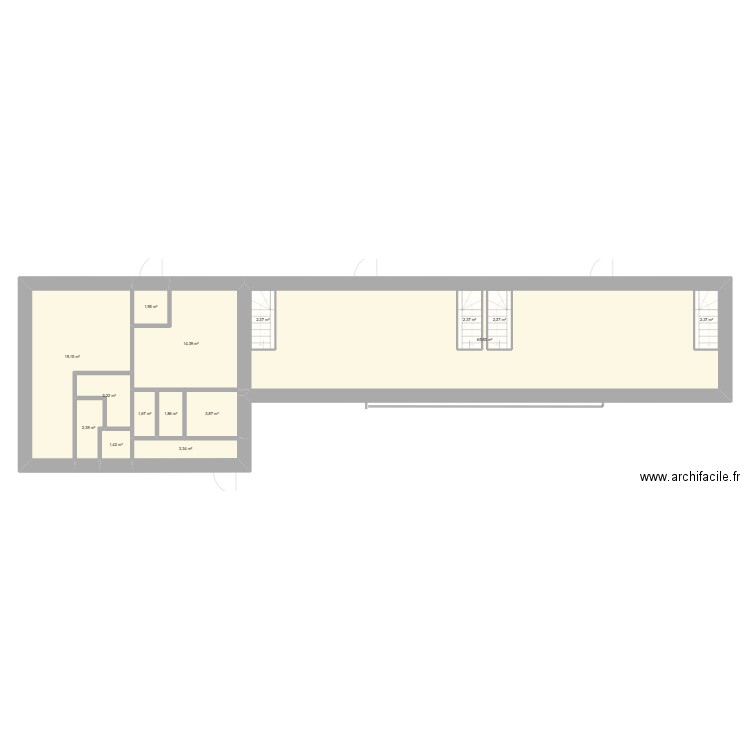 Domaine du château oublié Extension chambre. Plan de 37 pièces et 262 m2
