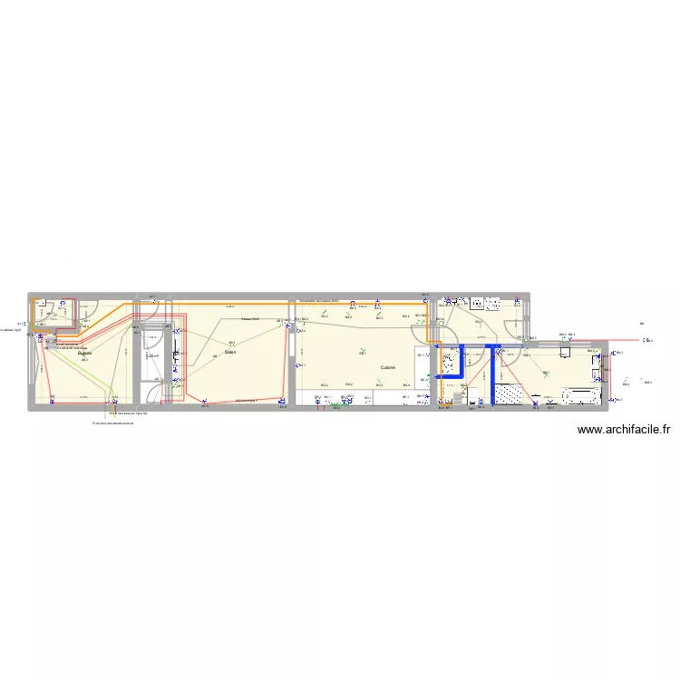 Mel_3_2_Salle de bain. Plan de 17  et 230 m²