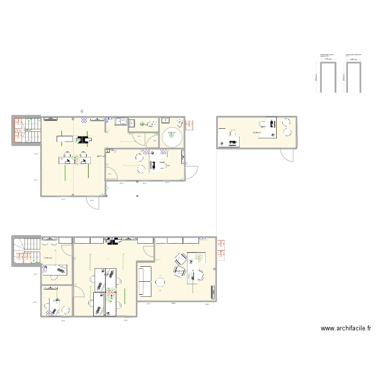 ZI 4 Wein Location . Plan de 9 pièces et 146 m2