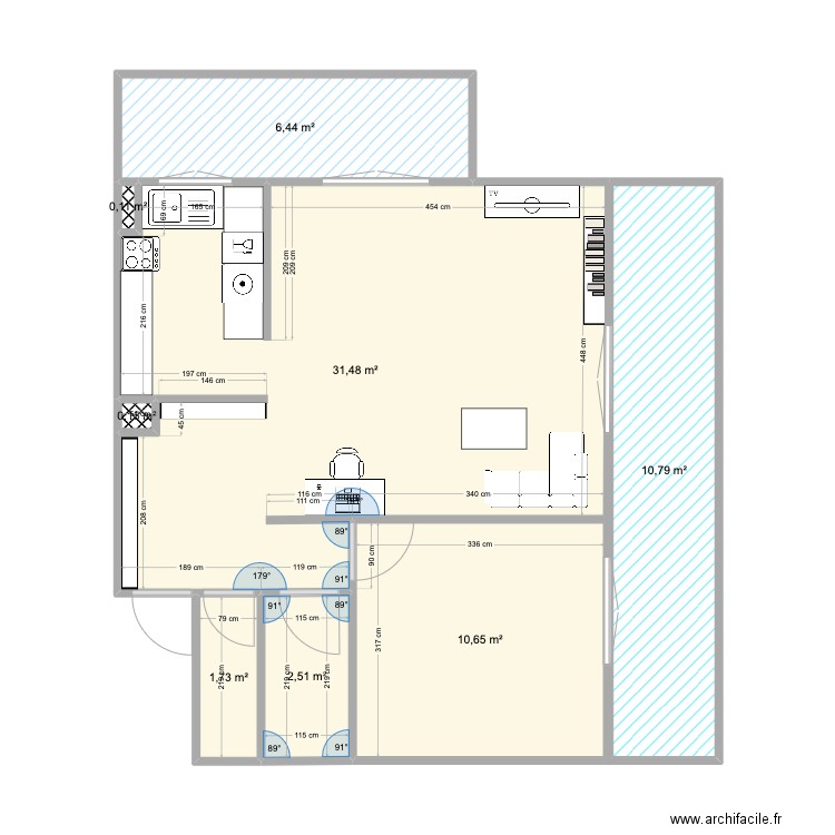 plan du T2. Plan de 0 pièce et 0 m2