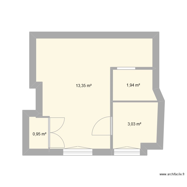 Daumesnil. Plan de 4 pièces et 19 m2