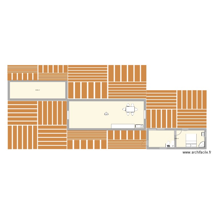 terrain tourves. Plan de 3 pièces et 85 m2
