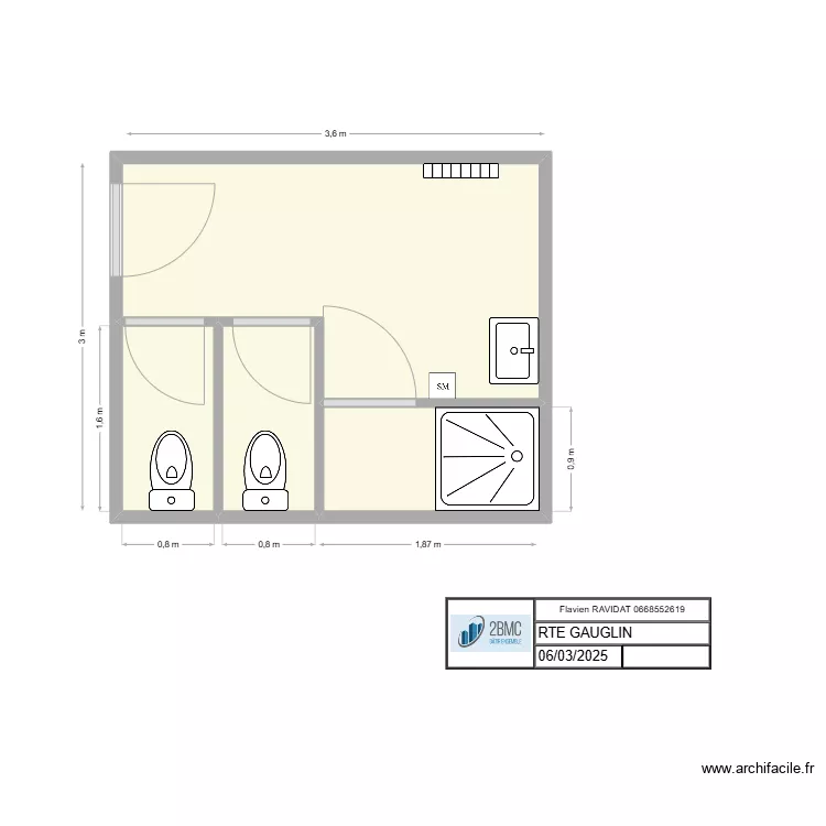 RTE Les Quintes. Plan de 