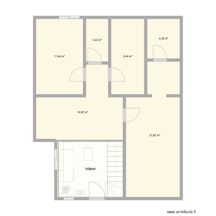 Nichols Viado. Plan de 14 pièces et 188 m2