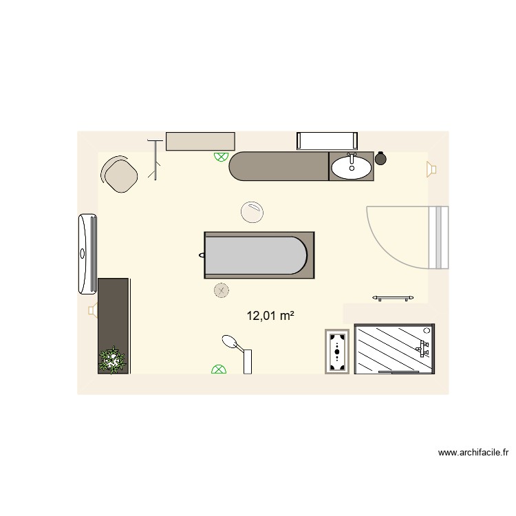 Cabine polyvalente soin. Plan de 0 pièce et 0 m2 Cabine polyvalente soin. Plan de 0 pièce et 0 m2
