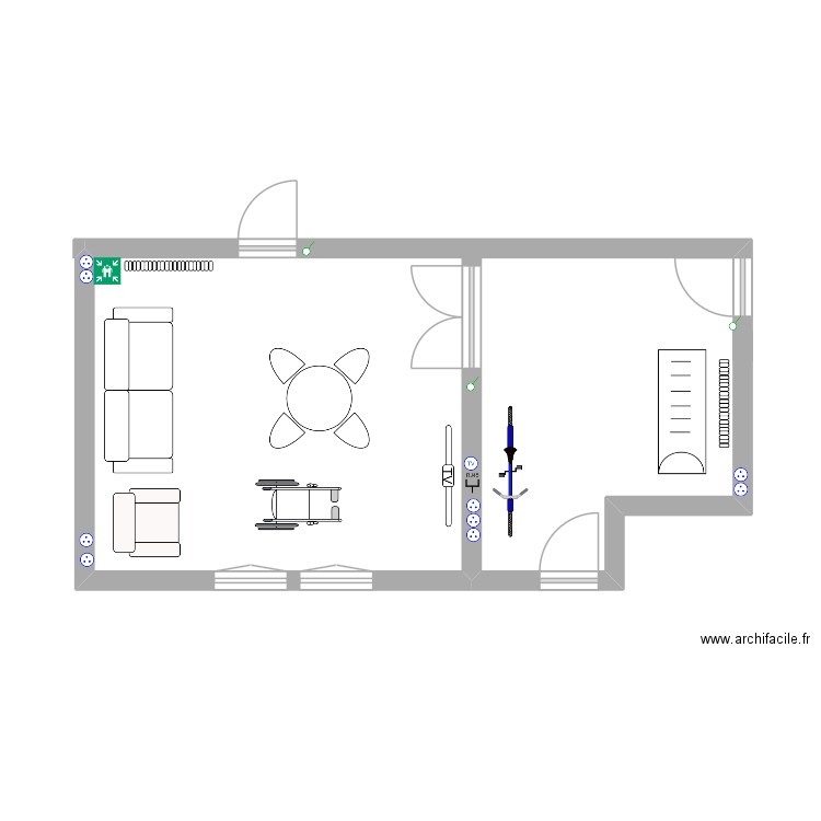 SALLE COURS ACTUELLE. Plan de 0 pièce et 0 m2