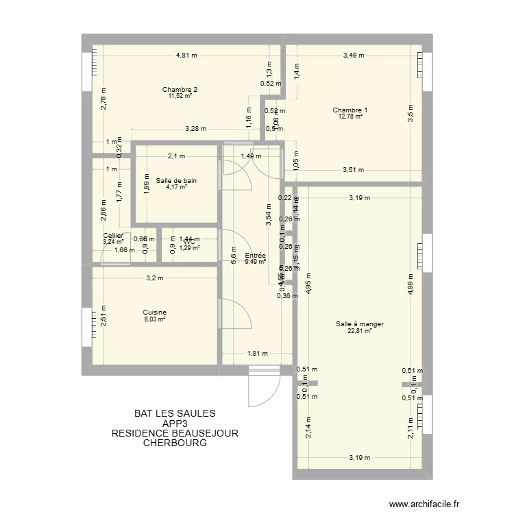 BAT LES SAULES APP3. Plan de 
