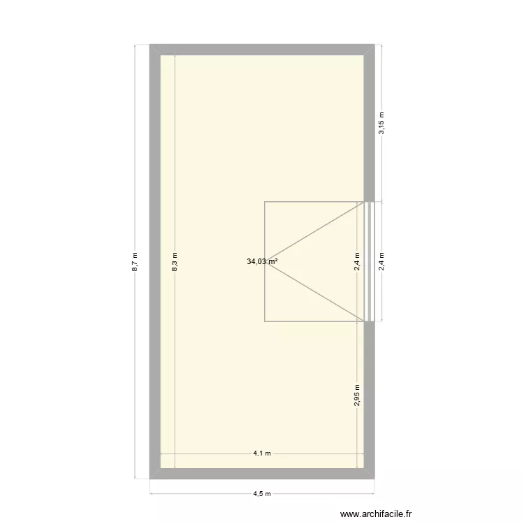 PCMI2 PLAN DE MASSE. Plan de 1  et 34 m²