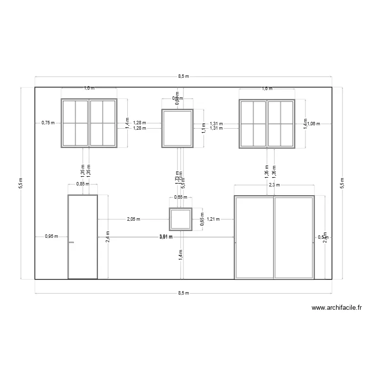 facade apres. Plan de 