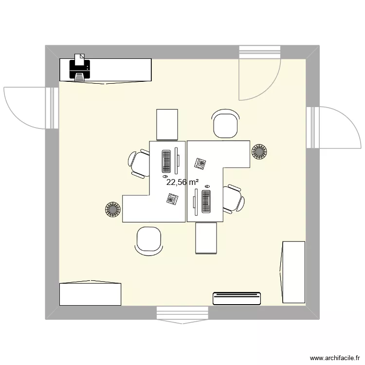 cgrh. Plan de 1  et 23 m²