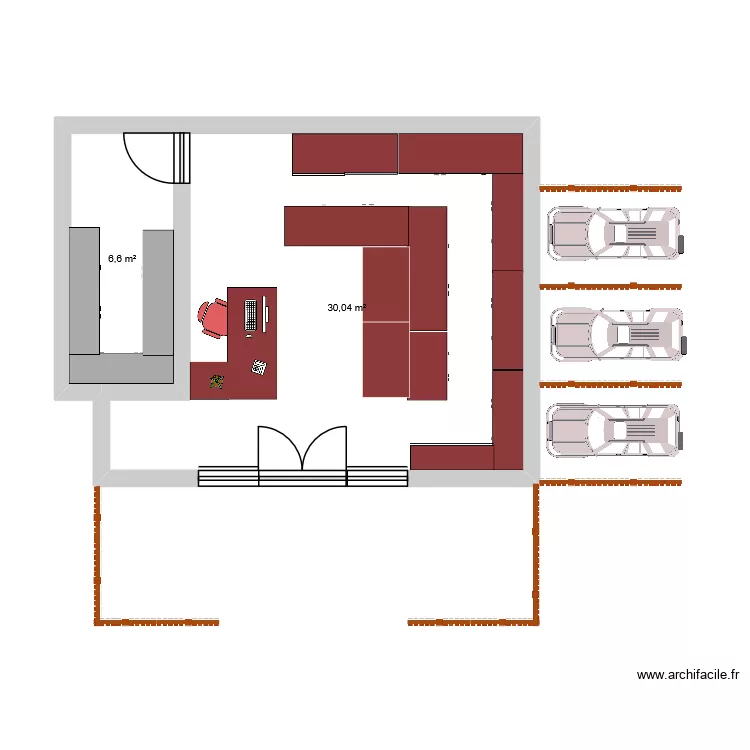 magasin. Plan de 2 et 37 m² magasin. Plan de 2 et 37 m²