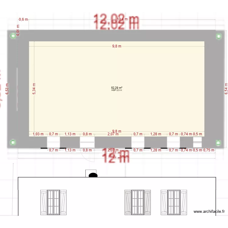 Les_Geoffroys3. Plan de 4  et 209 m²