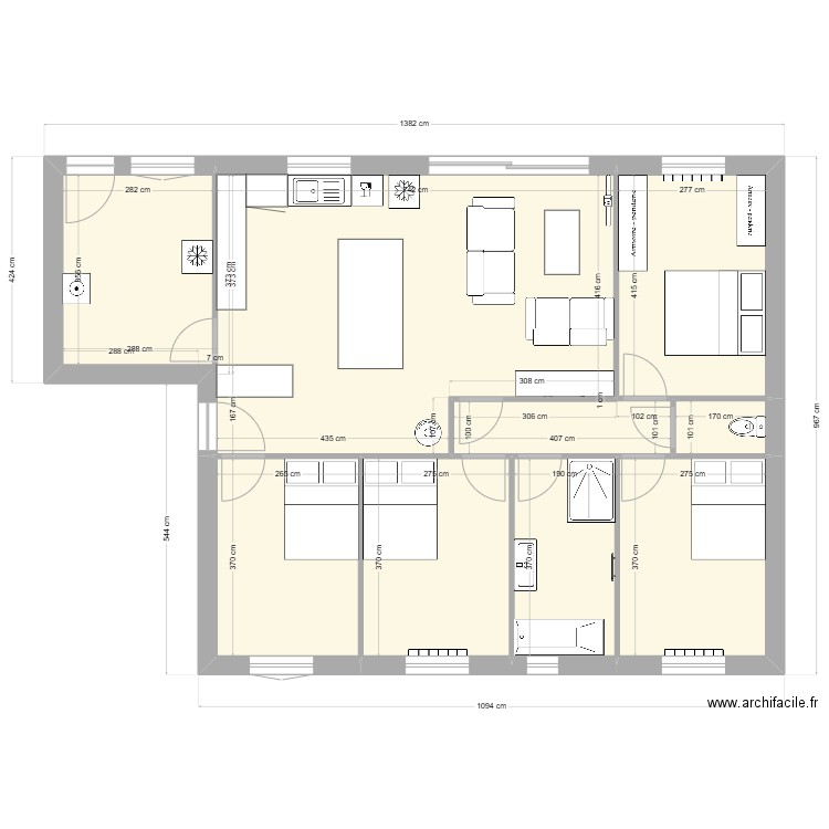 Maison. Plan de 0 pièce et 0 m2