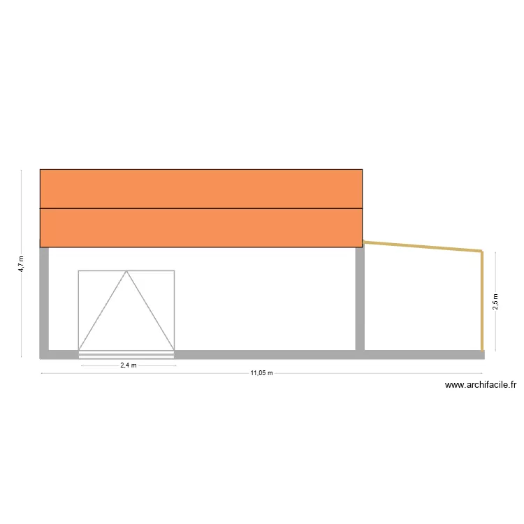 Coupe AA garage. Plan de Coupe AA garage. Plan de