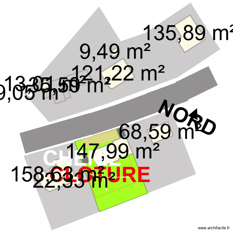 Plan de masse fin. Plan de 
