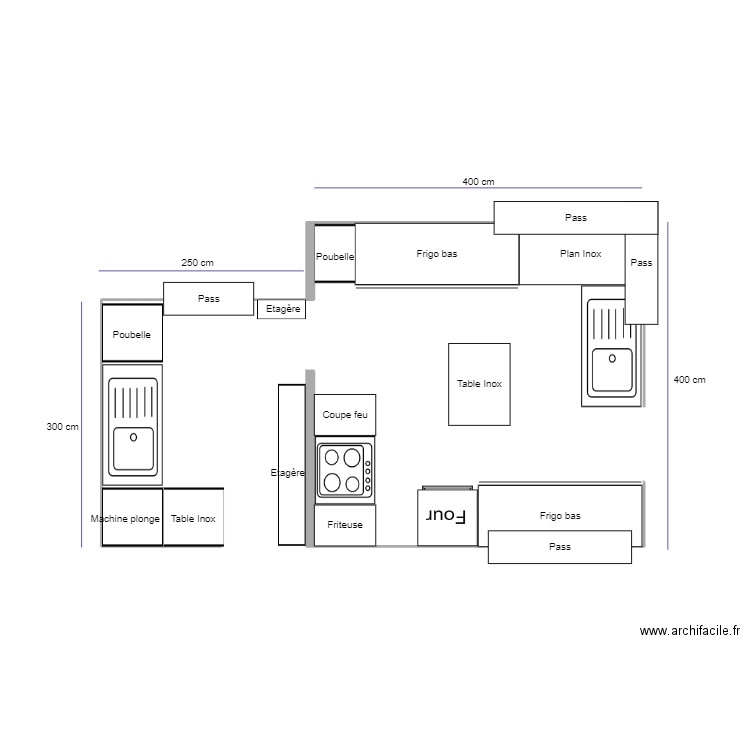 Cuisine CAFADAN. Plan de 0 pièce et 0 m2