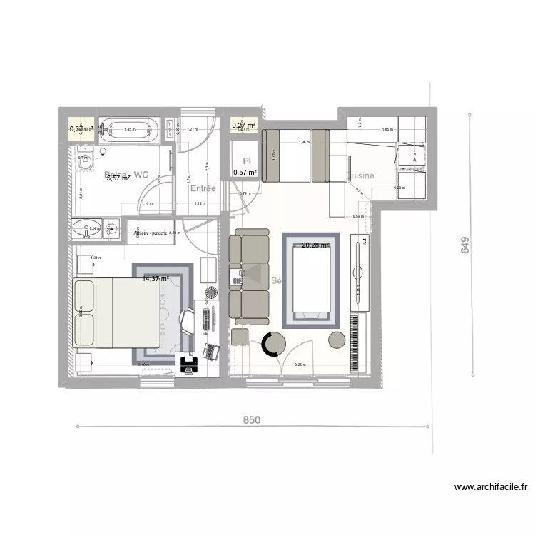 APPART VICTOR. Plan de 6 et 41 m² APPART VICTOR. Plan de 6 et 41 m²