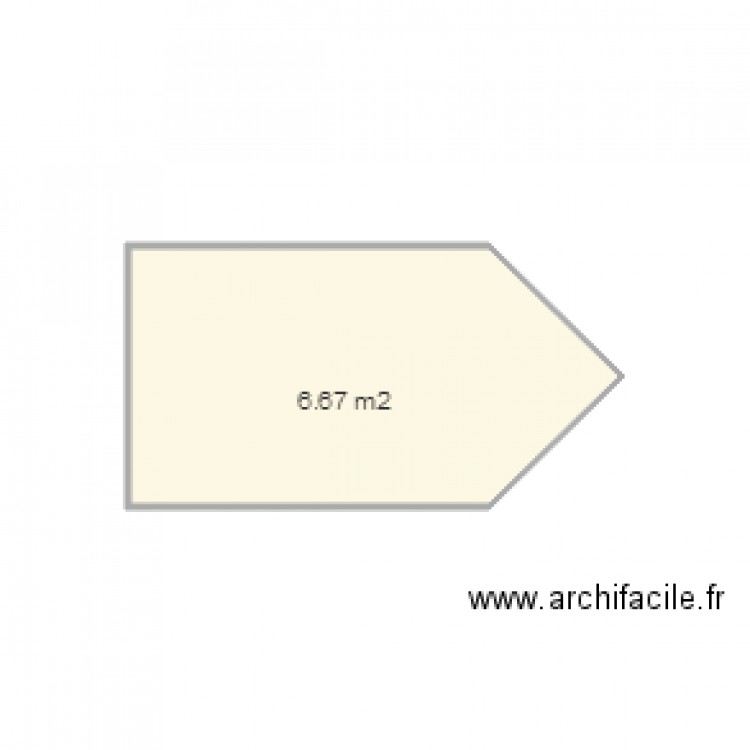 T2 Terrasse carrellée. Plan de 1 pièce et 7 m2