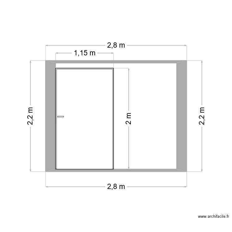 DP03 - Plan de coupe abri de jardin (parking). Plan de 1 pièce et 5 m2