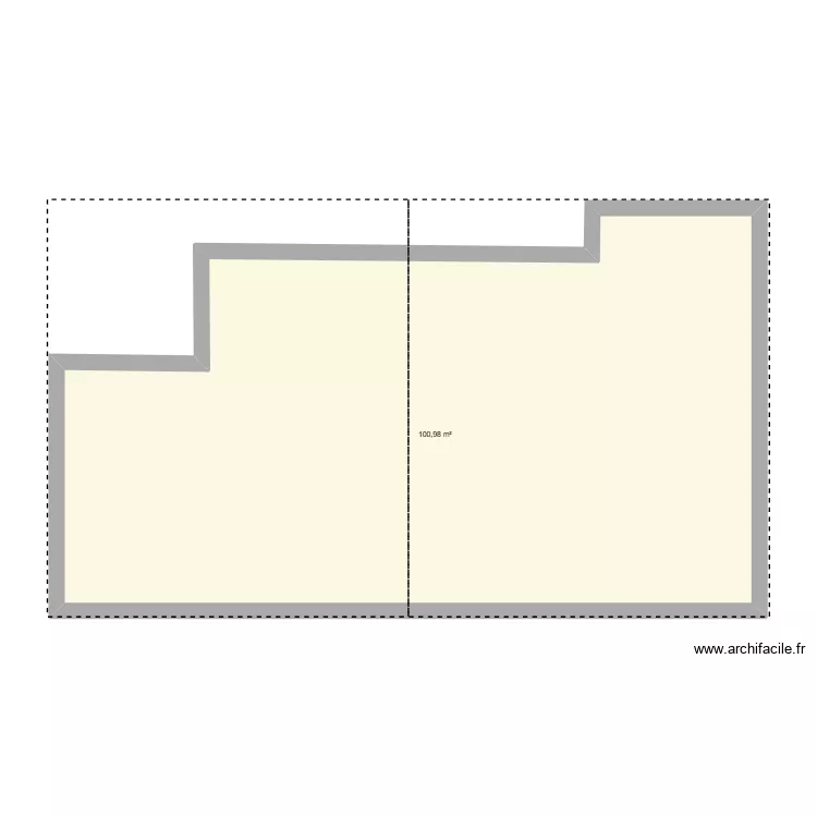 plan maison. Plan de 1  et 101 m²