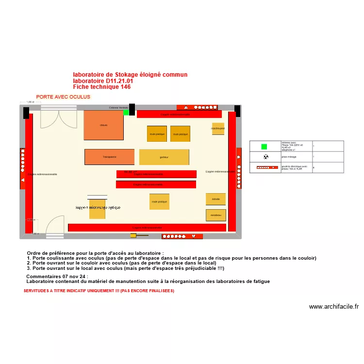 Fiche 146_laboratoire stockage &eacute;loign&eacute; v6 version avec mat&eacute;riel manutentionV2025-02-06. Plan de 