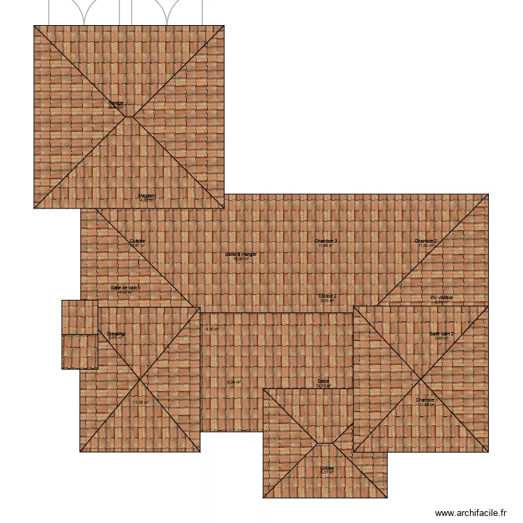 Ma maison 4. Plan de 17  et 168 m²
