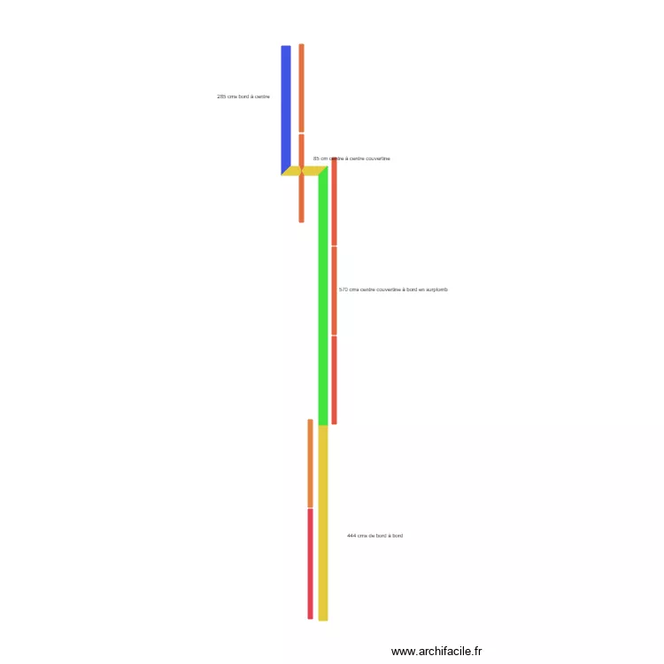 mur c&ocirc;t&eacute; route. Plan de 