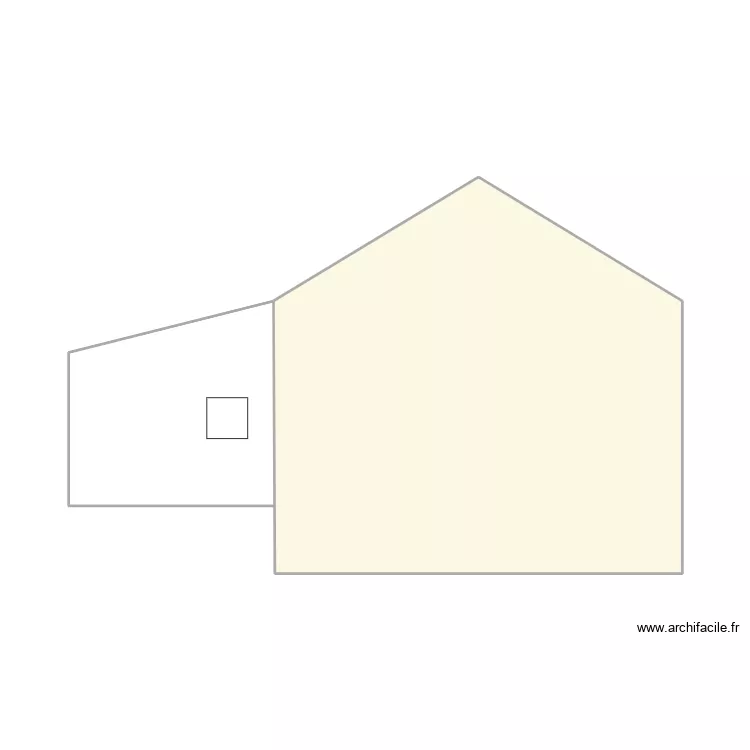 face ouest. Plan de 1  et 29 m²