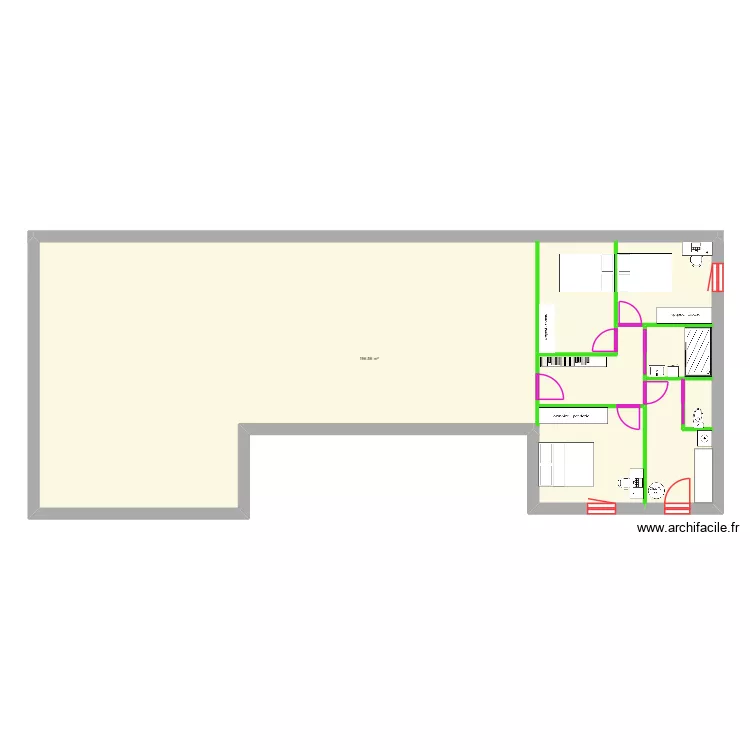 Maison plain pied. Plan de Maison plain pied. Plan de