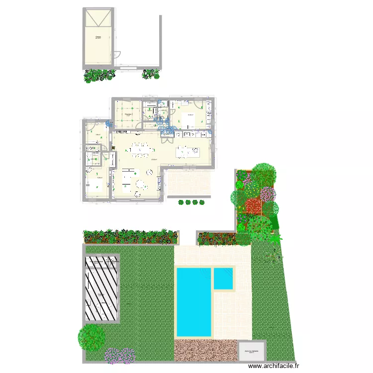 Glanum V2. Plan de 18  et 186 m²