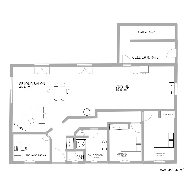 michel LAVIGNE. Plan de 0 pièce et 0 m2