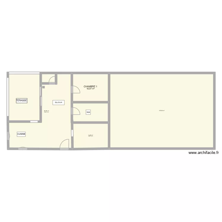 JACKY. Plan de 4  et 242 m²