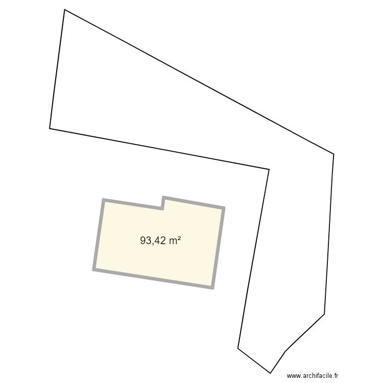 F810. Plan de 1 pièce et 93 m2