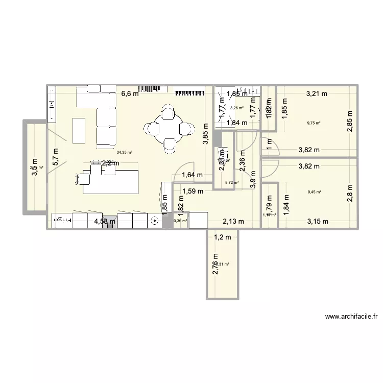MARION AMENAGEMENT Avec porte glandage. Plan de 10 et 75 m² MARION AMENAGEMENT Avec porte glandage. Plan de 10 et 75 m²
