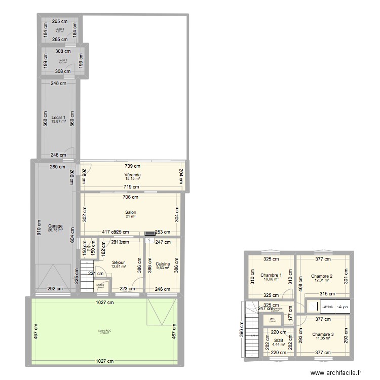 Maison habitation. Plan de 19 pièces et 209 m2