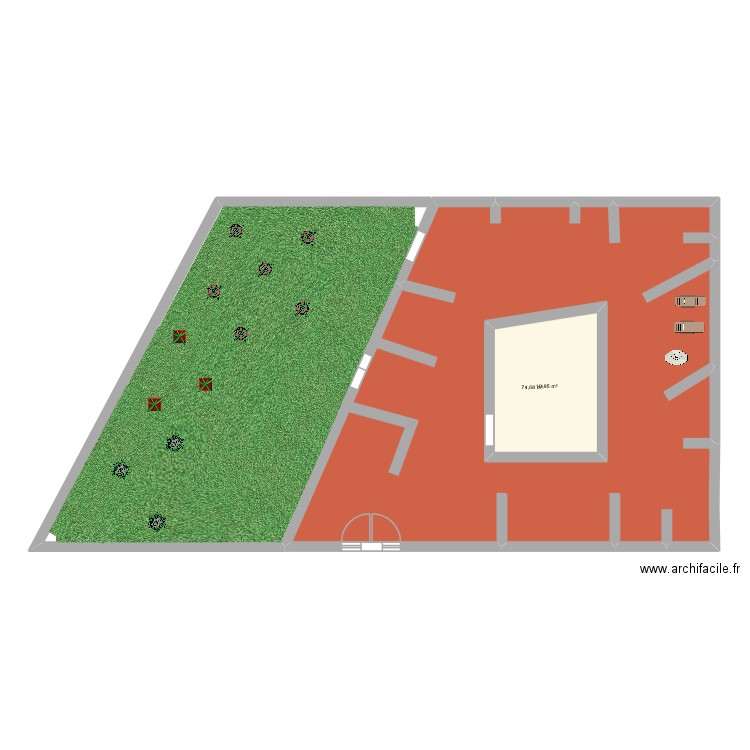 villaverde. Plan de 2 pièces et 100 m2