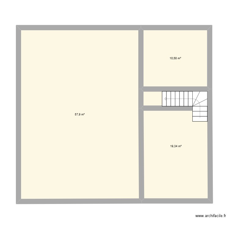 polo. Plan de 3 pièces et 88 m2