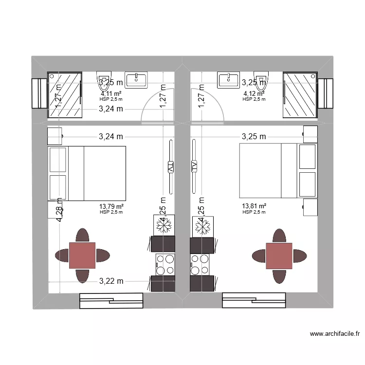 Gites coupiac. Plan de 