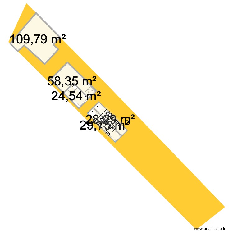 mamie. Plan de 5 pièces et 251 m2