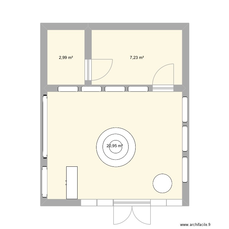 Pop up air up. Plan de 3 pièces et 31 m2