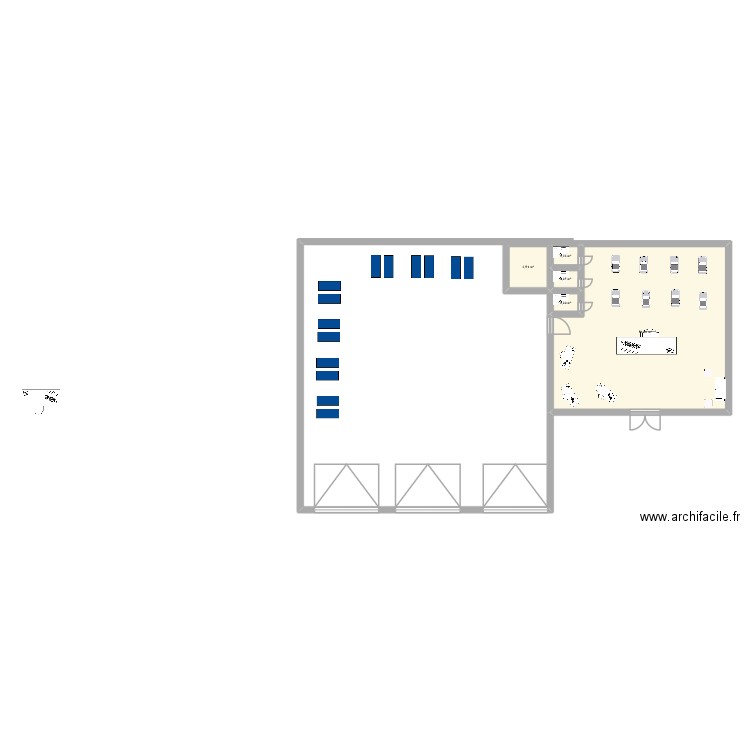 plan garage. Plan de 5 pièces et 63 m2