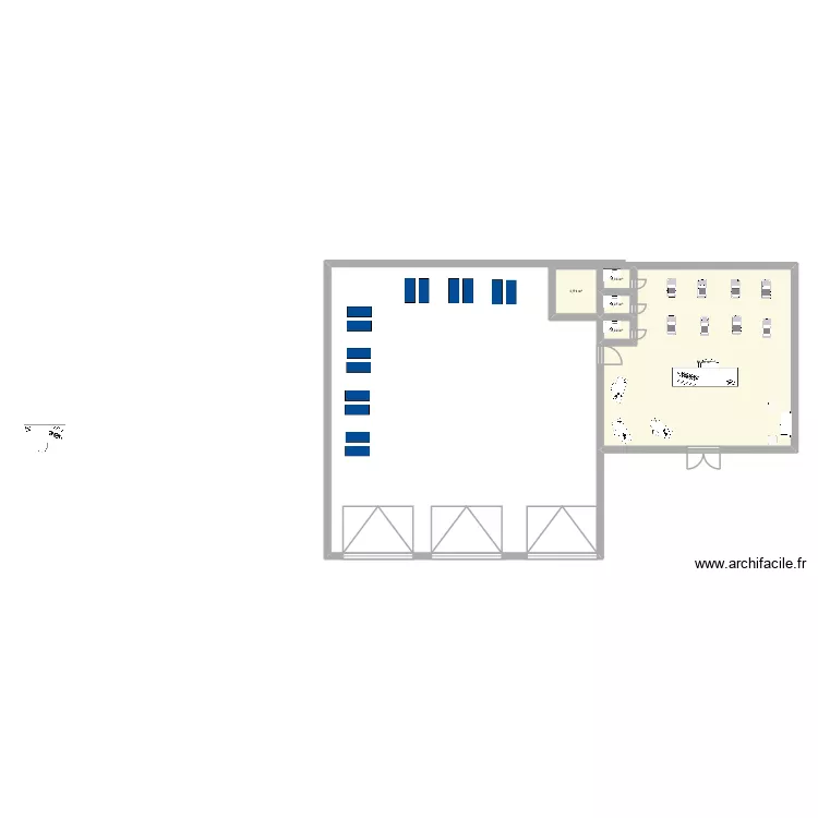 plan garage. Plan de 5  et 63 m²