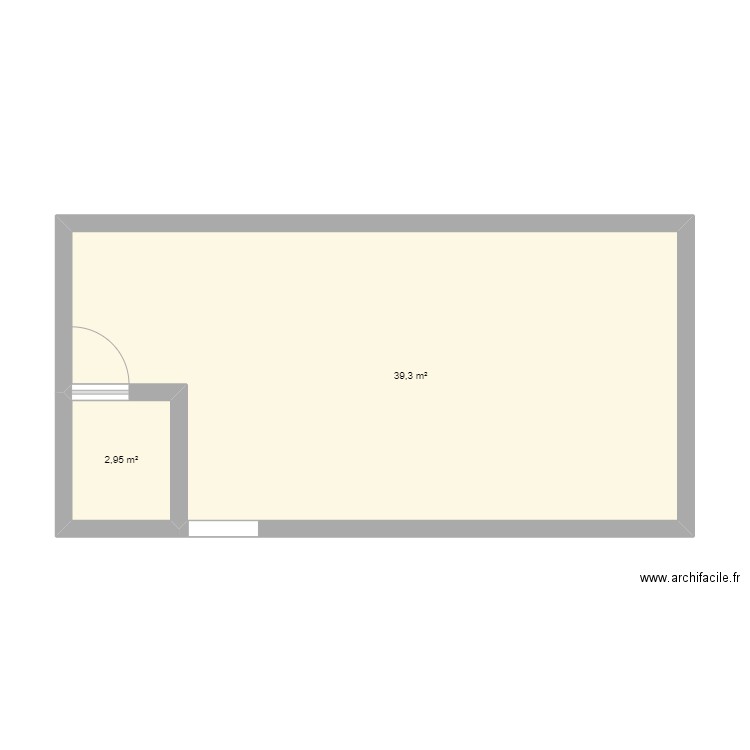 ghmat 3. Plan de 2 pièces et 42 m2