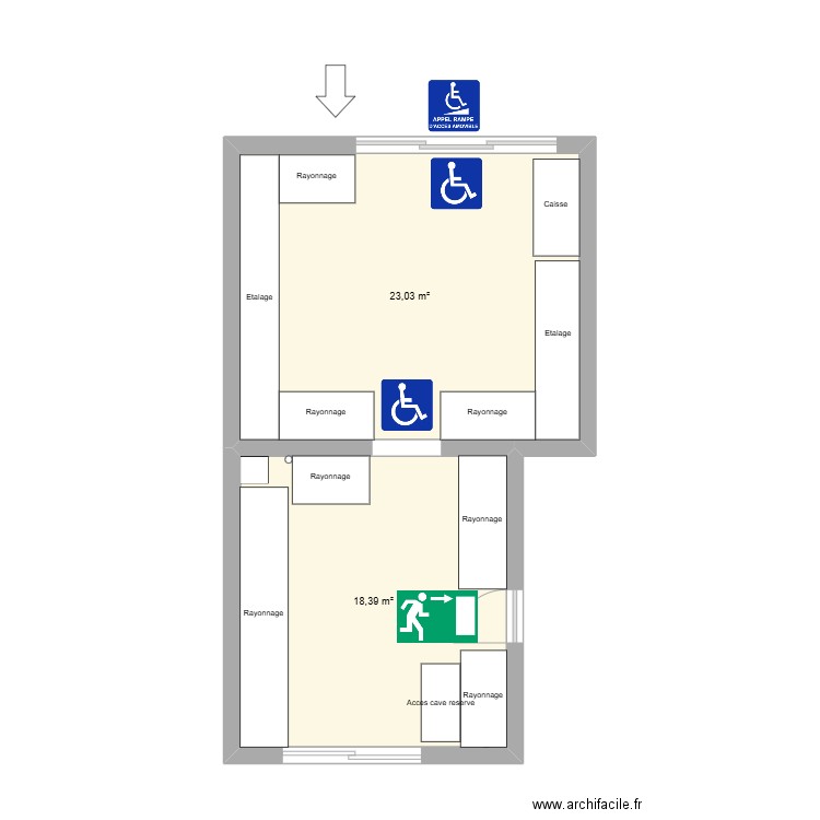 MAG BROU. Plan de 2 pièces et 41 m2