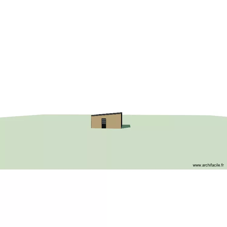 abri DP. Plan de 1  et 20 m²