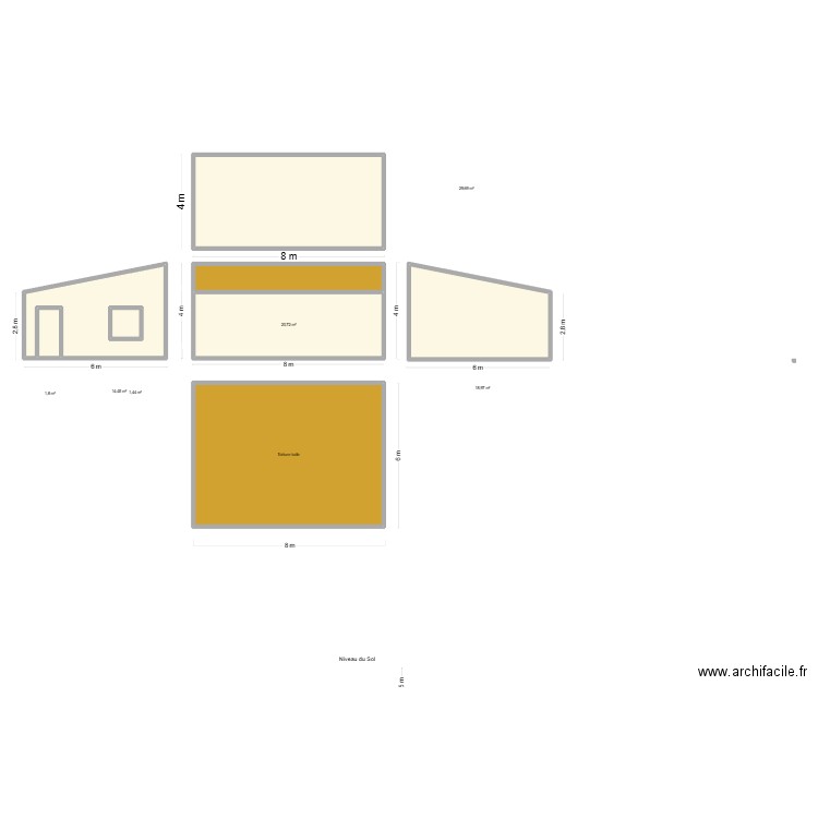Fond de plan garage caphan. Plan de 8 pièces et 143 m2