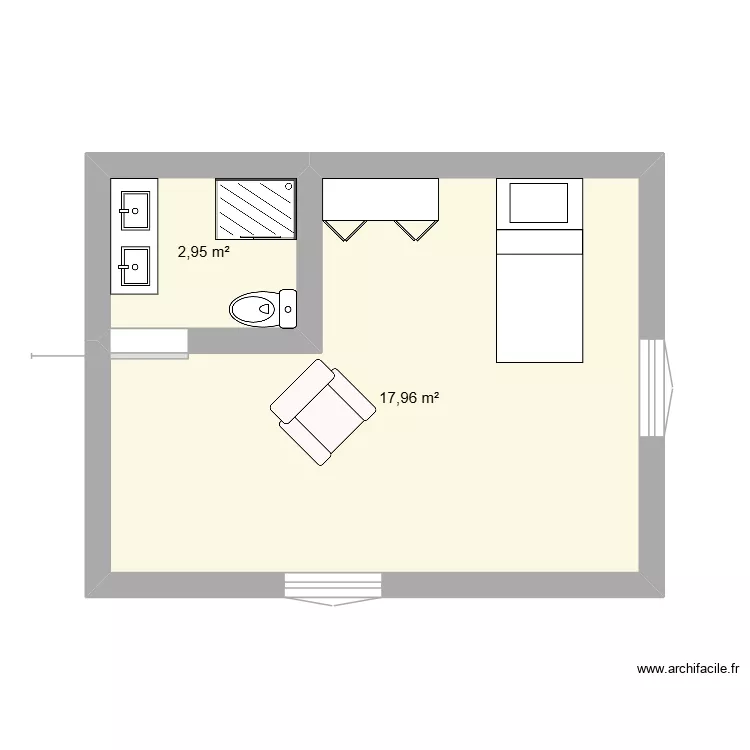 chambre ehpad. Plan de 2 et 21 m² chambre ehpad. Plan de 2 et 21 m²