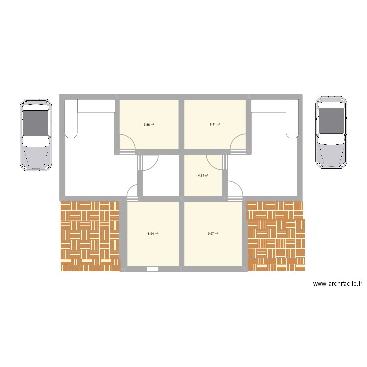 SCI Guadeloupe. Plan de 5 pièces et 39 m2