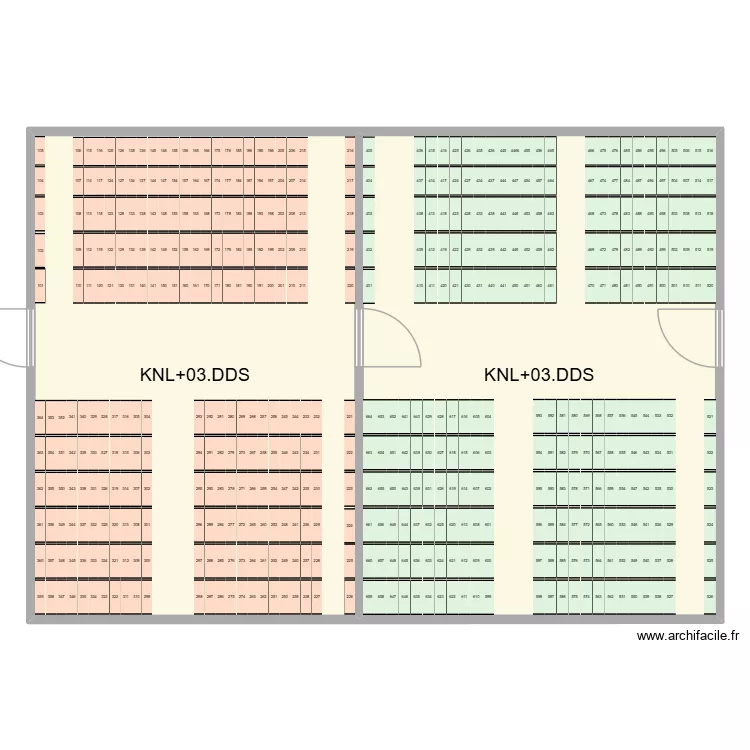 KNL+03. Plan de 2 pièces et 347 m²